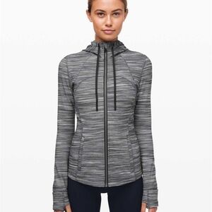 Lululemon Hooded Define Jacket *Nulu Heathered Black/White/Black Size 6